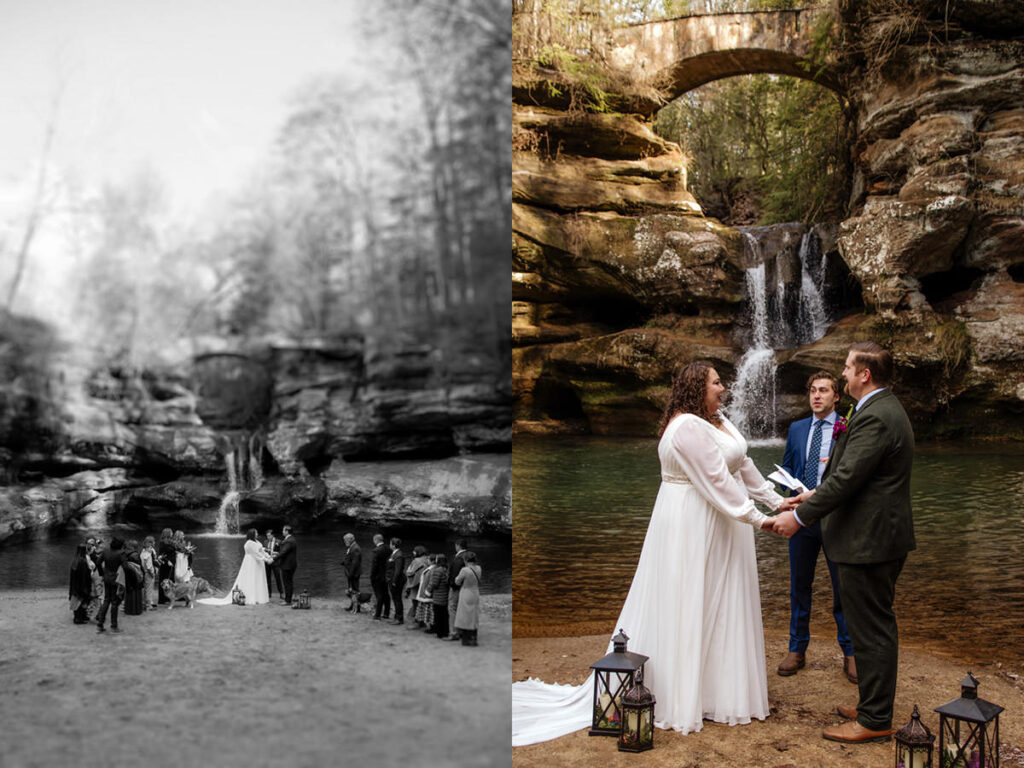 Box Hop Upper Falls Old Man's Cave Yule Hocking Hills Winter Solstice Wedding