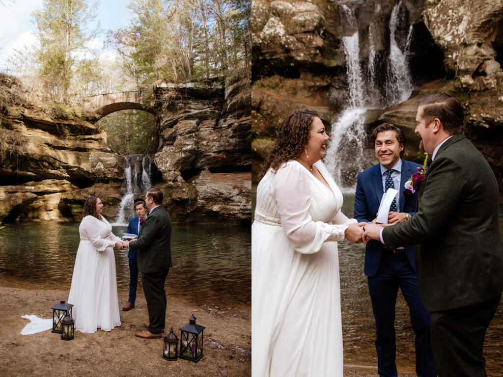 Box Hop Upper Falls Old Man's Cave Yule Hocking Hills Winter Solstice Wedding