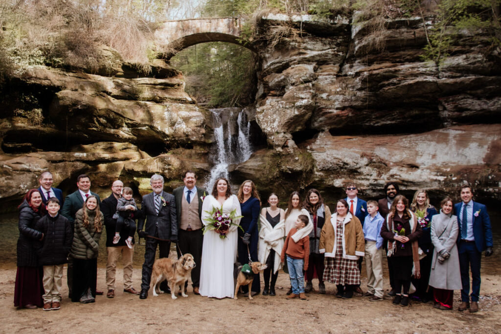 Box Hop Upper Falls Old Man's Cave Yule Hocking Hills Winter Solstice Wedding