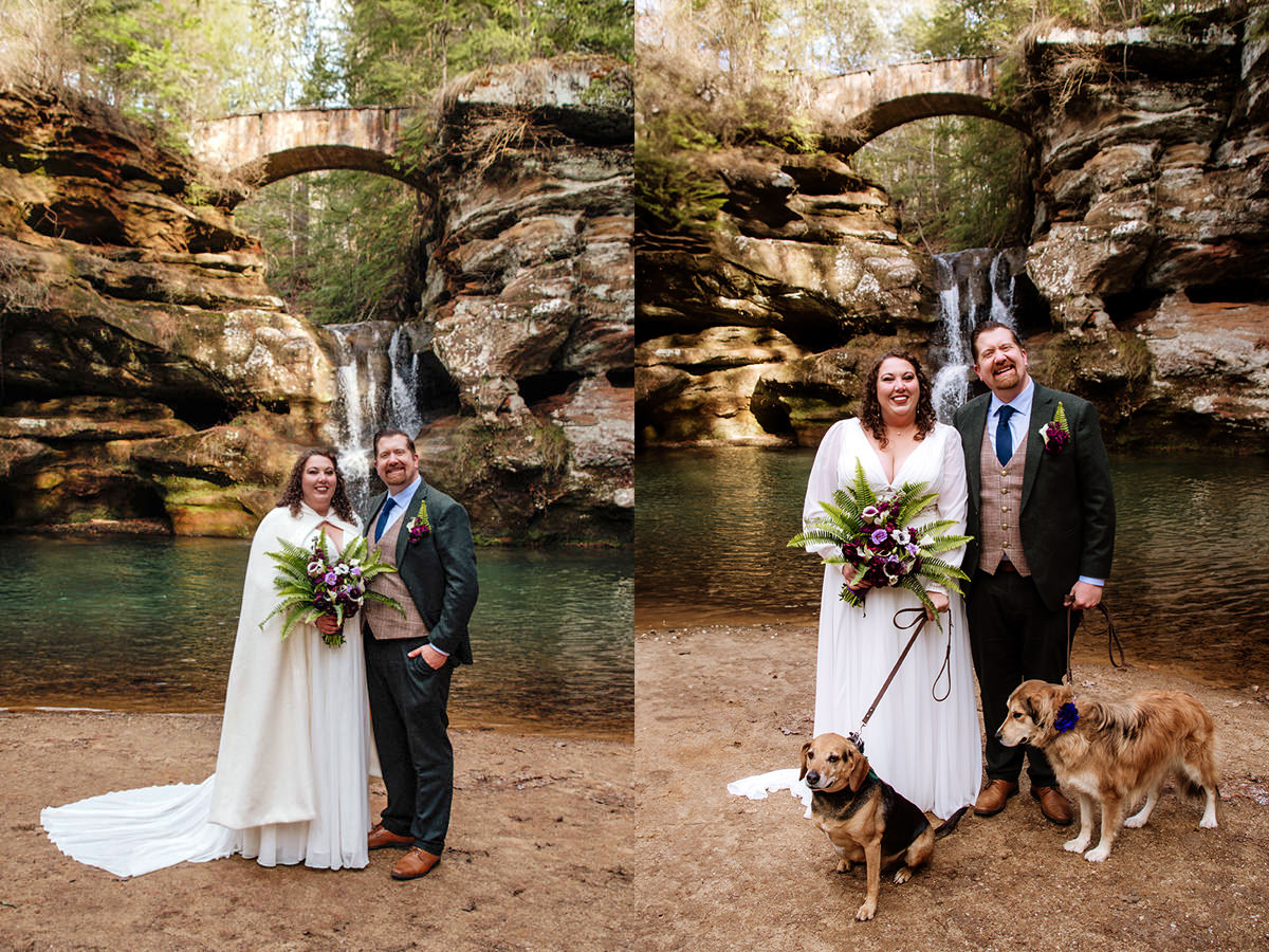 Box Hop Upper Falls Old Man's Cave Yule Hocking Hills Winter Solstice Wedding