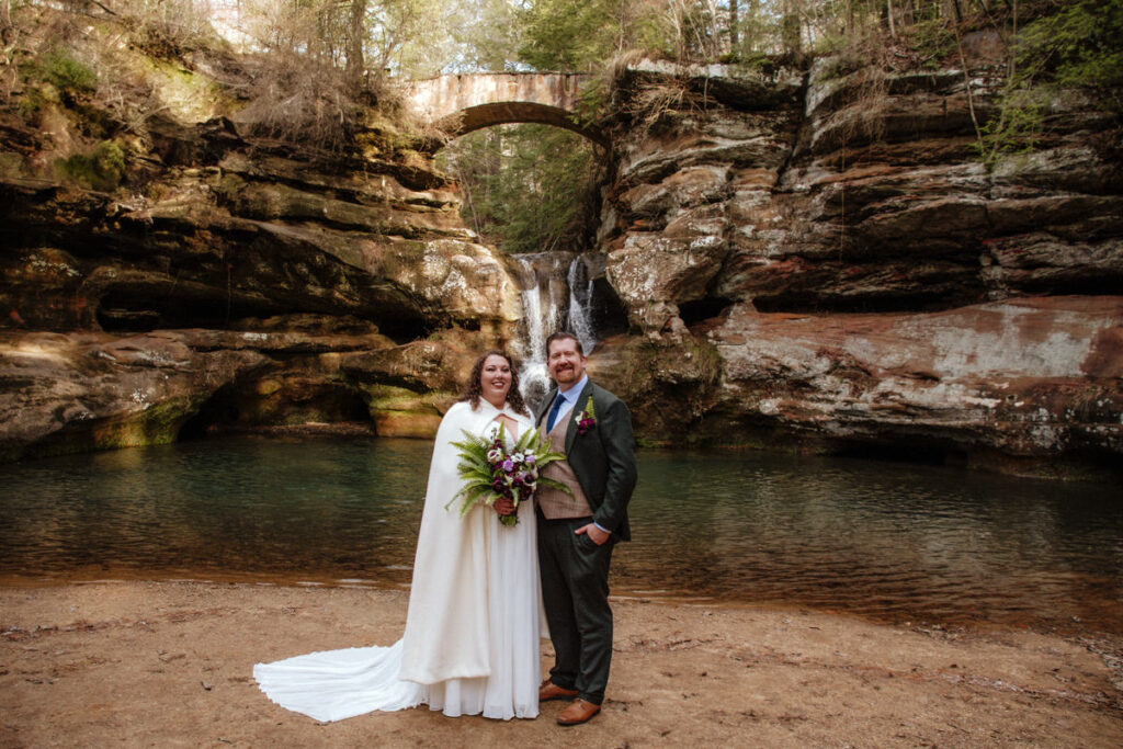 Box Hop Upper Falls Old Man's Cave Yule Hocking Hills Winter Solstice Wedding