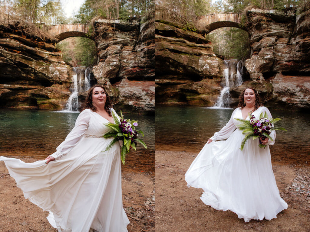 Box Hop Upper Falls Old Man's Cave Yule Hocking Hills Winter Solstice Wedding