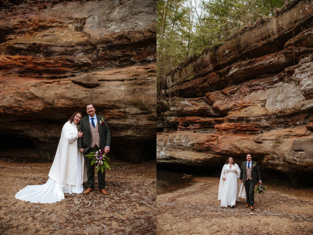 Box Hop Upper Falls Old Man's Cave Yule Hocking Hills Winter Solstice Wedding