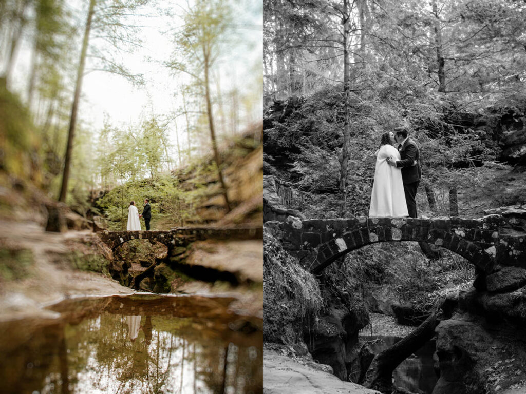 Box Hop Upper Falls Old Man's Cave Yule Hocking Hills Winter Solstice Wedding