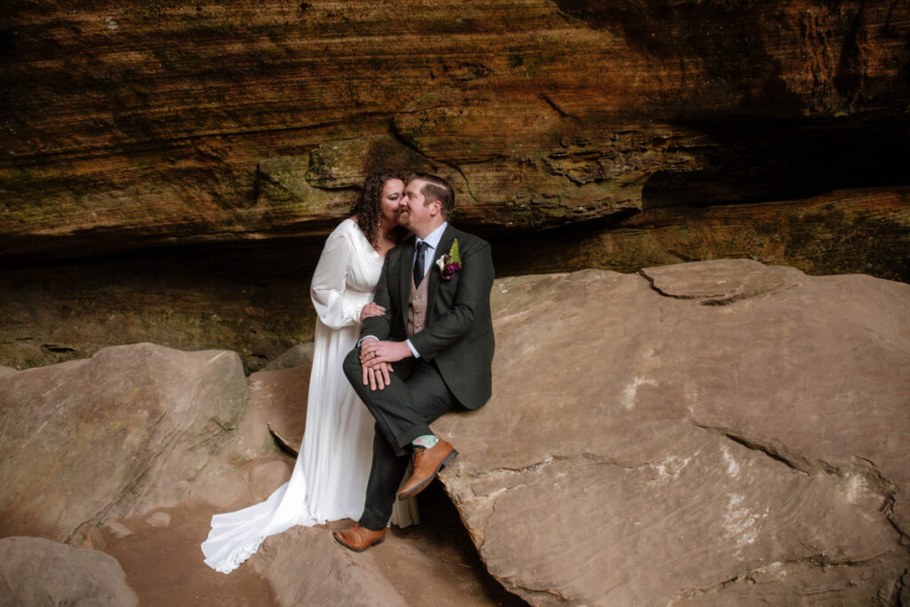 Box Hop Upper Falls Old Man's Cave Yule Hocking Hills Winter Solstice Wedding