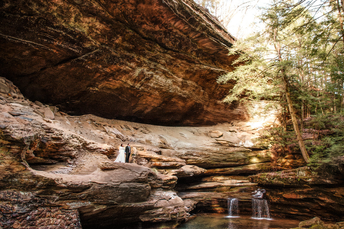 Box Hop Upper Falls Old Man's Cave Yule Hocking Hills Winter Solstice Wedding