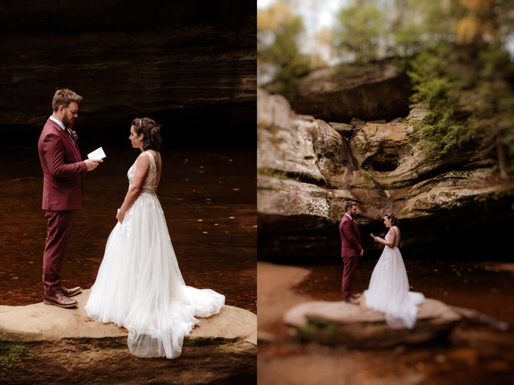 Cedar Falls Hocking Hills Elopement Photographer Fall October Wedding