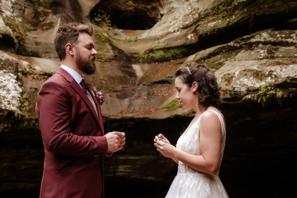 Cedar Falls Hocking Hills Elopement Photographer Fall October Wedding