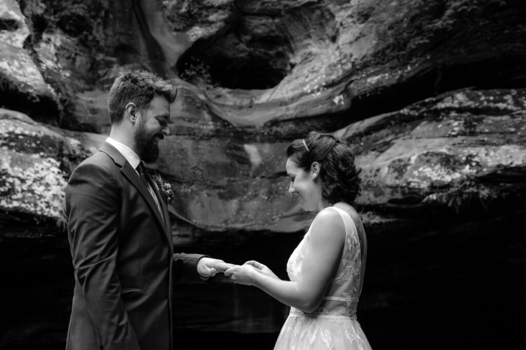 Cedar Falls Hocking Hills Elopement Photographer Fall October Wedding