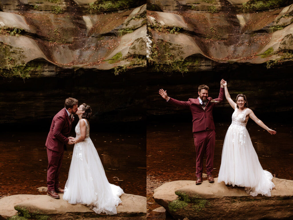 Cedar Falls Hocking Hills Elopement Photographer Fall October Wedding