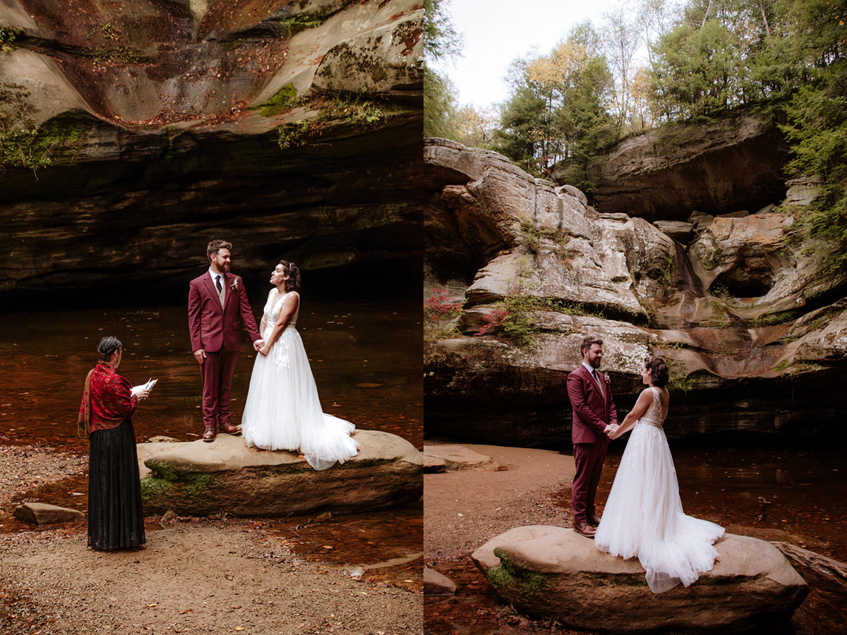 Cedar Falls Hocking Hills Elopement Photographer Fall October Wedding