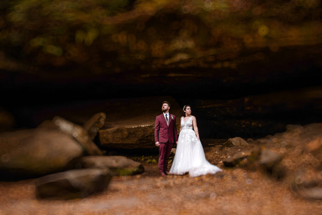 Cedar Falls Hocking Hills Elopement Photographer Fall October Wedding