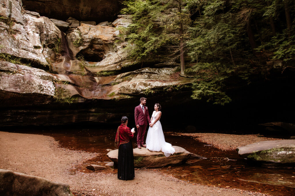 Cedar Falls Hocking Hills Elopement Photographer Fall October Wedding