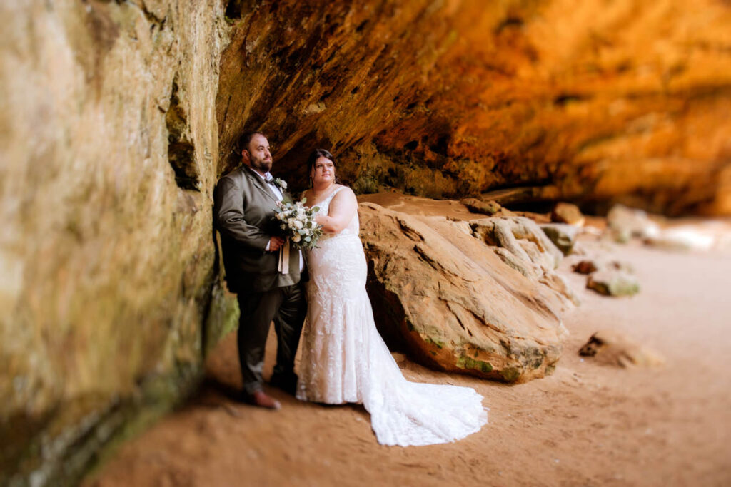 Hocking Hills Full Day Elopement Wedding Conkles Hollow Ash Cave Cabin