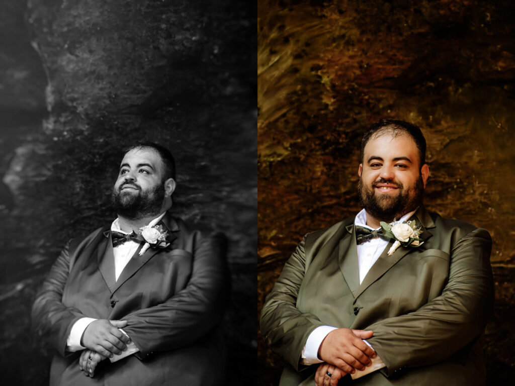 Hocking Hills Full Day Elopement Wedding Conkles Hollow Ash Cave Cabin