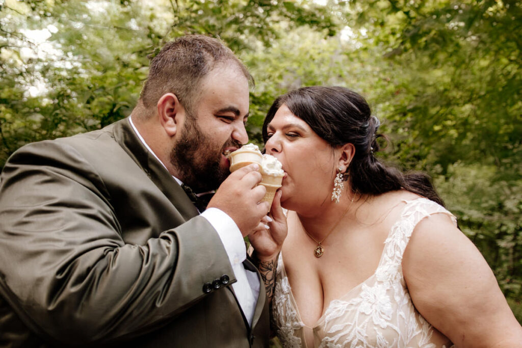 Hocking Hills Full Day Elopement Wedding Conkles Hollow Ash Cave Cabin