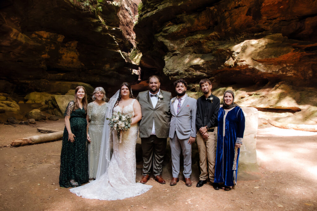 Hocking Hills Full Day Elopement Wedding Conkles Hollow Ash Cave Cabin