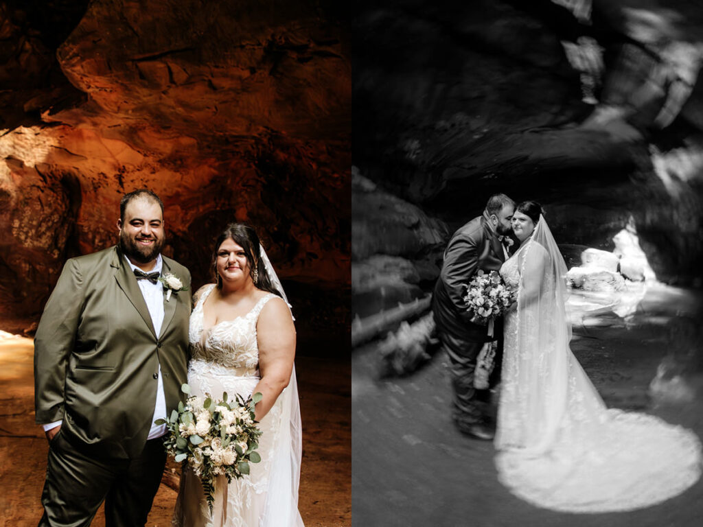 Hocking Hills Full Day Elopement Wedding Conkles Hollow Ash Cave Cabin