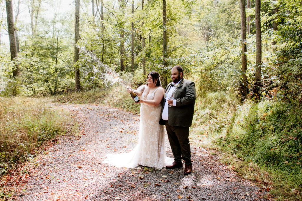 Hocking Hills Full Day Elopement Wedding Conkles Hollow Ash Cave Cabin