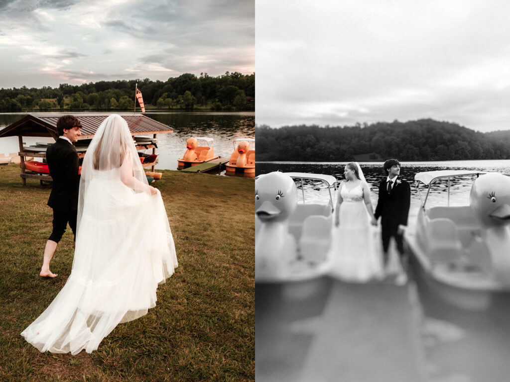 Lake Logan Hocking Hills Beach Wedding Elopement Summer Sunset Golden Hour Photographer