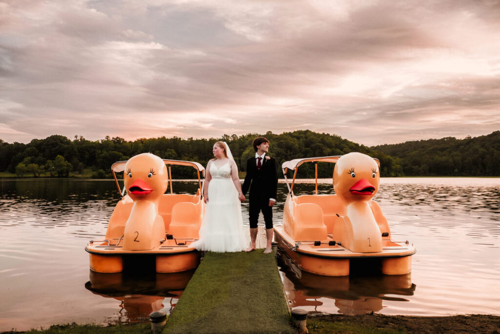 Lake Logan Hocking Hills Beach Wedding Elopement Summer Sunset Golden Hour Photographer