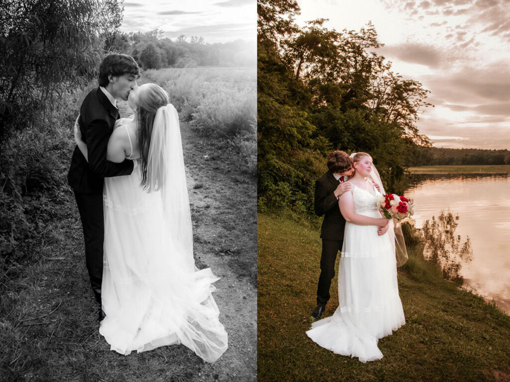 Lake Logan Hocking Hills Beach Wedding Elopement Summer Sunset Golden Hour Photographer