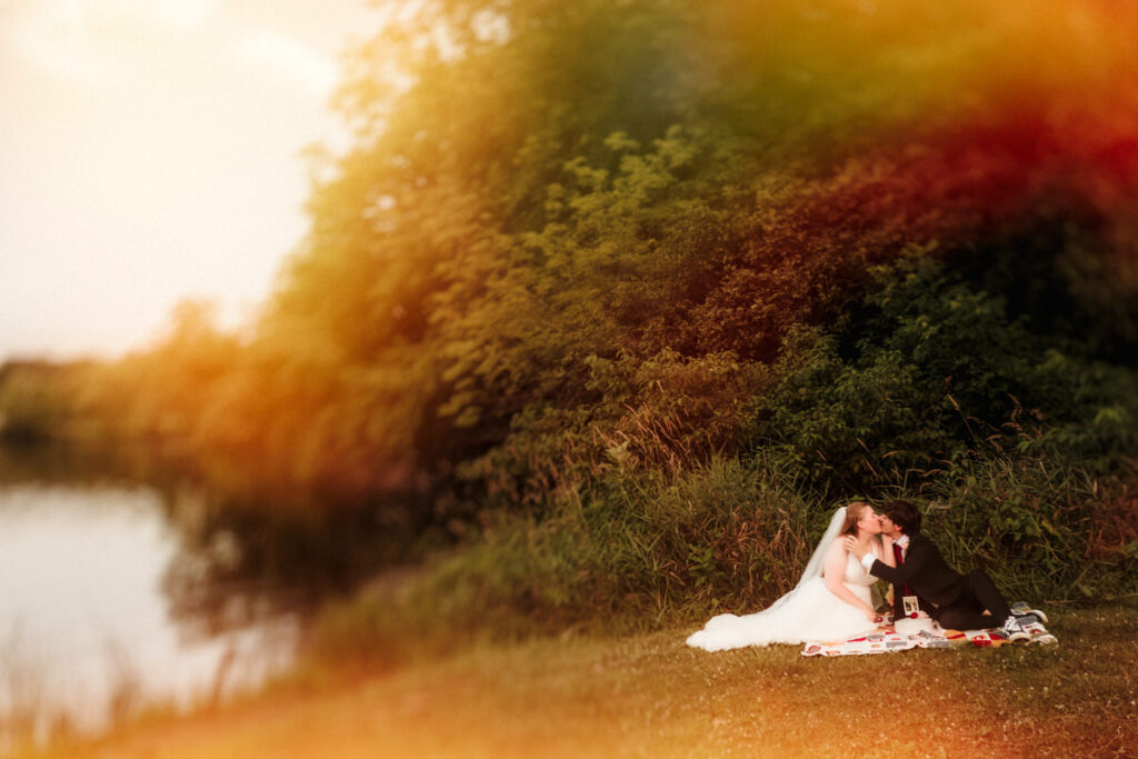 Lake Logan Hocking Hills Beach Wedding Elopement Summer Sunset Golden Hour Photographer