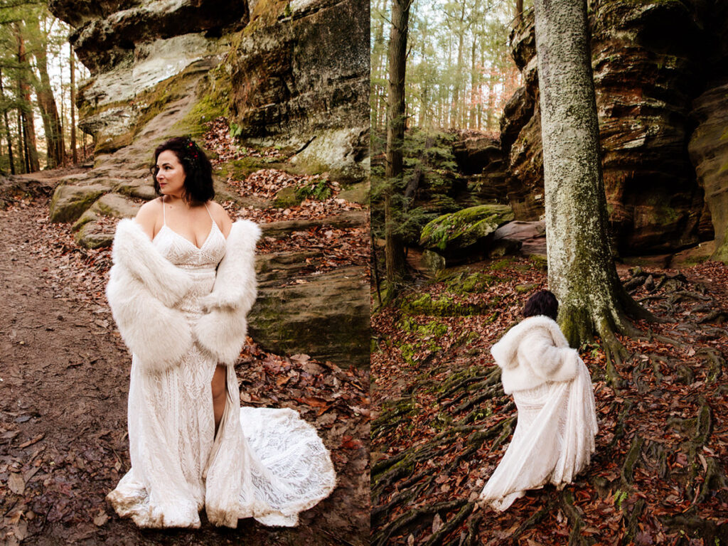 The Rockhouse, with its tunnel-like cave and captivating 'window' views, provided a truly unique and breathtaking backdrop for their intimate Couples Portraits.