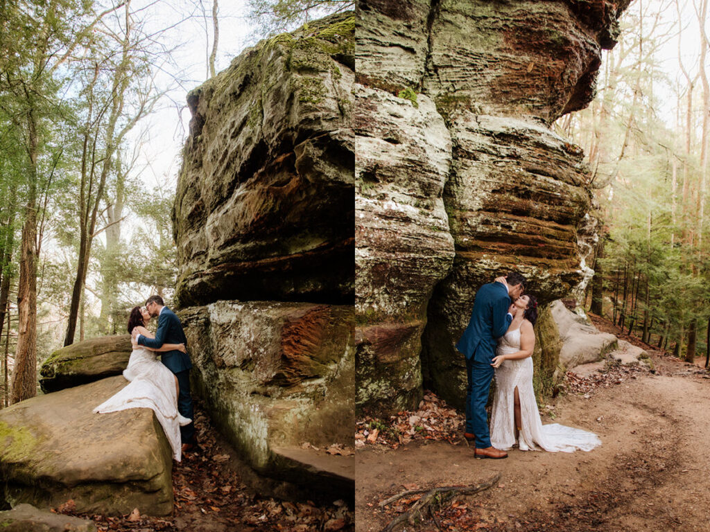 The Rockhouse, with its tunnel-like cave and captivating 'window' views, provided a truly unique and breathtaking backdrop for their intimate Couples Portraits.