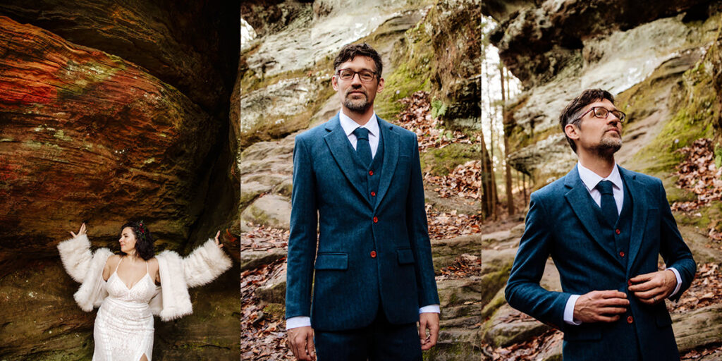 The Rockhouse, with its tunnel-like cave and captivating 'window' views, provided a truly unique and breathtaking backdrop for their intimate Couples Portraits.