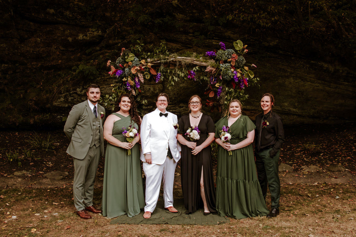 Southern Gothic Dark Boho Crockett's Run Wedding