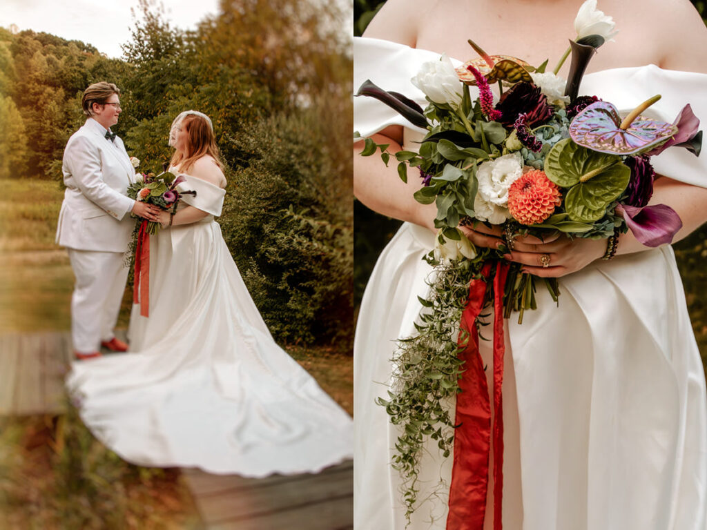 Southern Gothic Dark Boho Crockett's Run Wedding