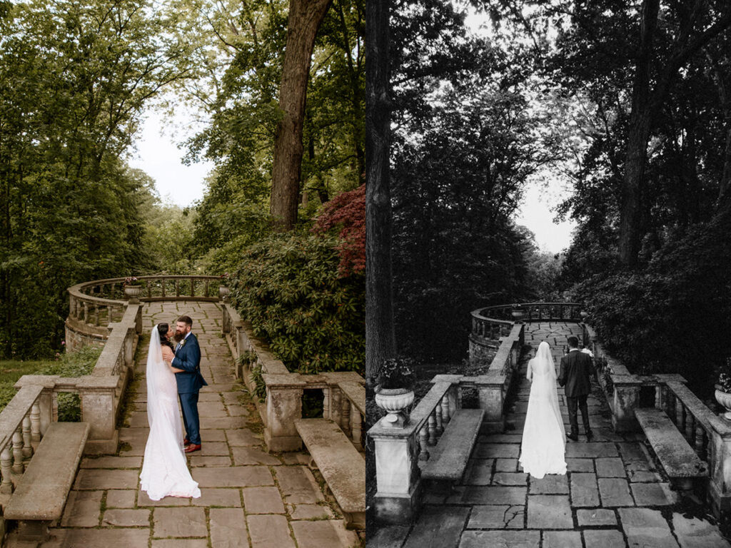 Akron Canton Ohio Intimate Wedding Photographer Bender's Tavern Stan Hywet Mansion Garden