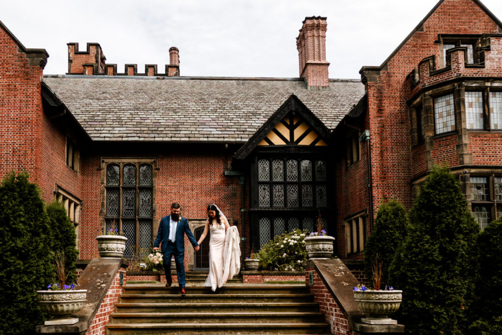 Akron Canton Ohio Intimate Wedding Photographer Bender's Tavern Stan Hywet Mansion Garden