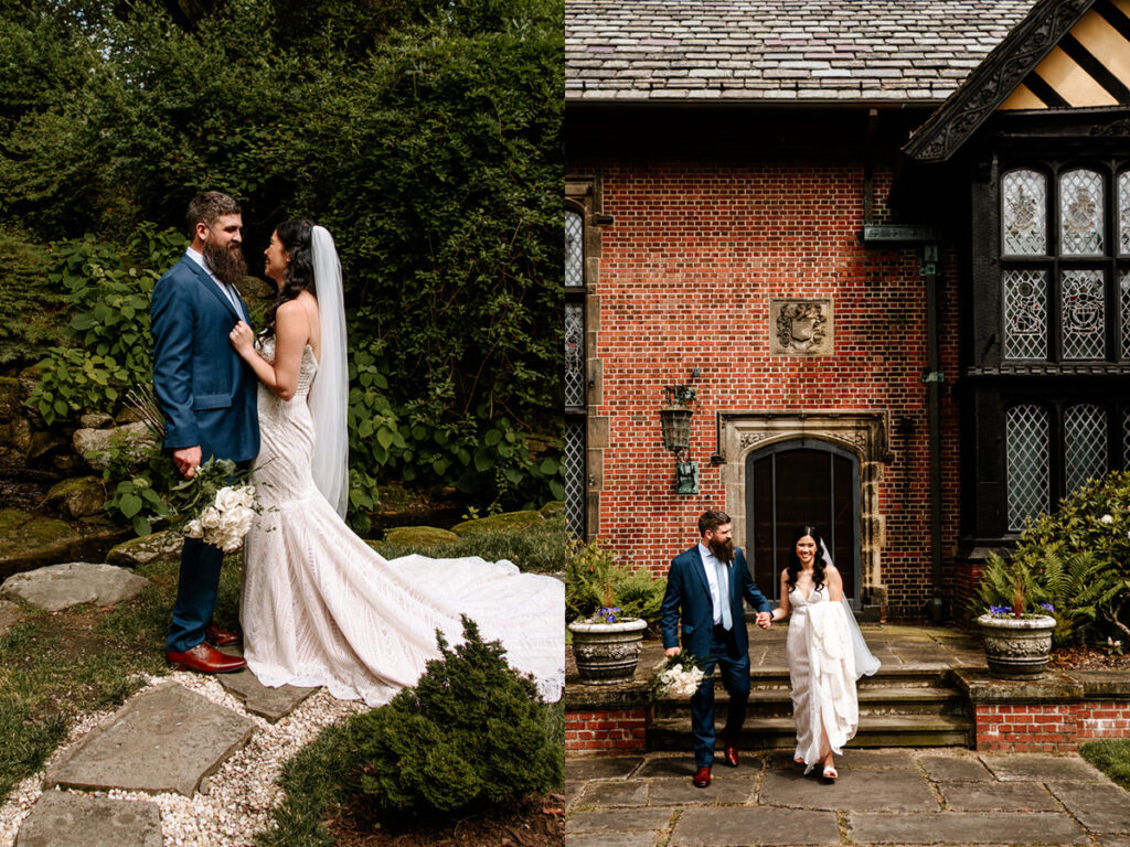 Akron Canton Ohio Intimate Wedding Photographer Bender's Tavern Stan Hywet Mansion Garden