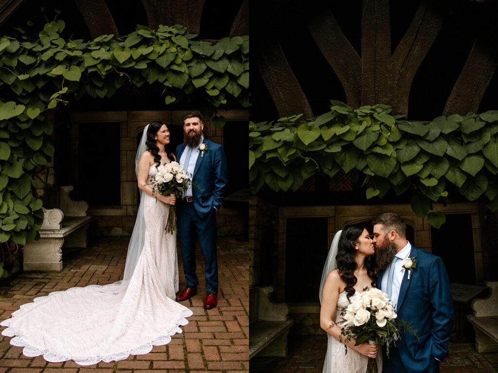 Akron Canton Ohio Intimate Wedding Photographer Bender's Tavern Stan Hywet Mansion Garden