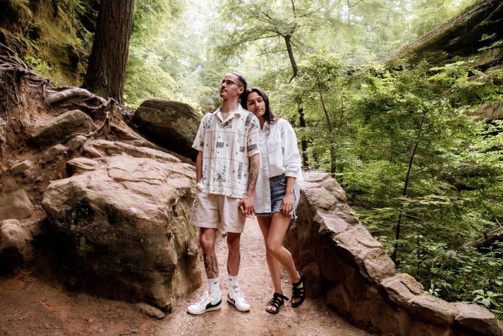 Old Mans Cave Hocking Hills Summer Engagement Portrait Session Elizabeth Nihiser Photography