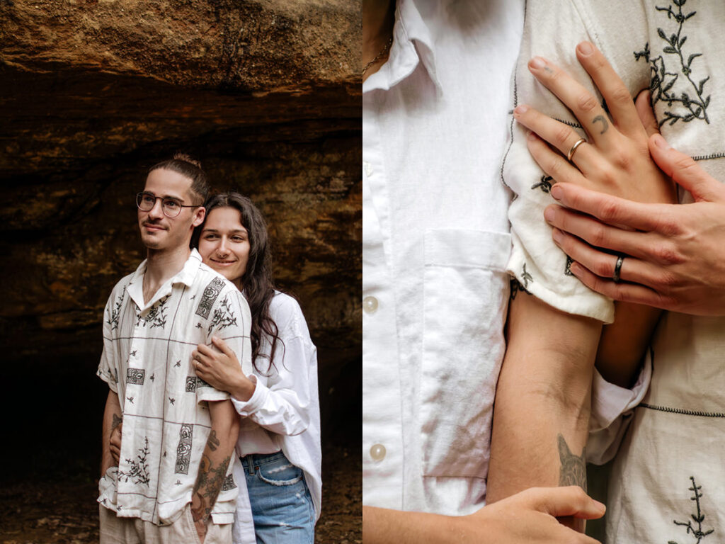 Old Mans Cave Hocking Hills Summer Engagement Portrait Session Elizabeth Nihiser Photography