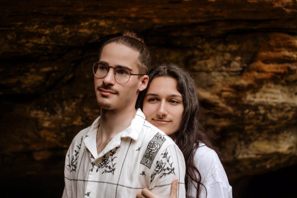 Old Mans Cave Hocking Hills Summer Engagement Portrait Session Elizabeth Nihiser Photography