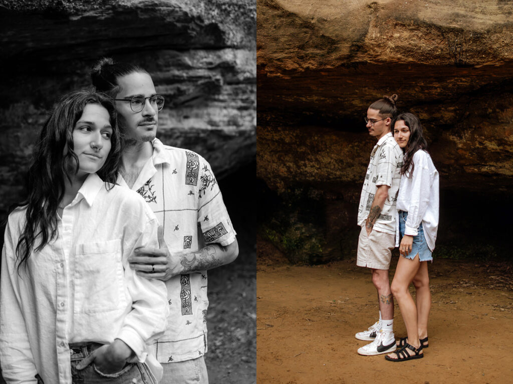 Old Mans Cave Hocking Hills Summer Engagement Portrait Session Elizabeth Nihiser Photography