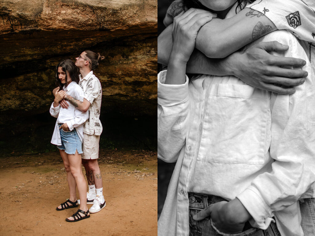 Old Mans Cave Hocking Hills Summer Engagement Portrait Session Elizabeth Nihiser Photography