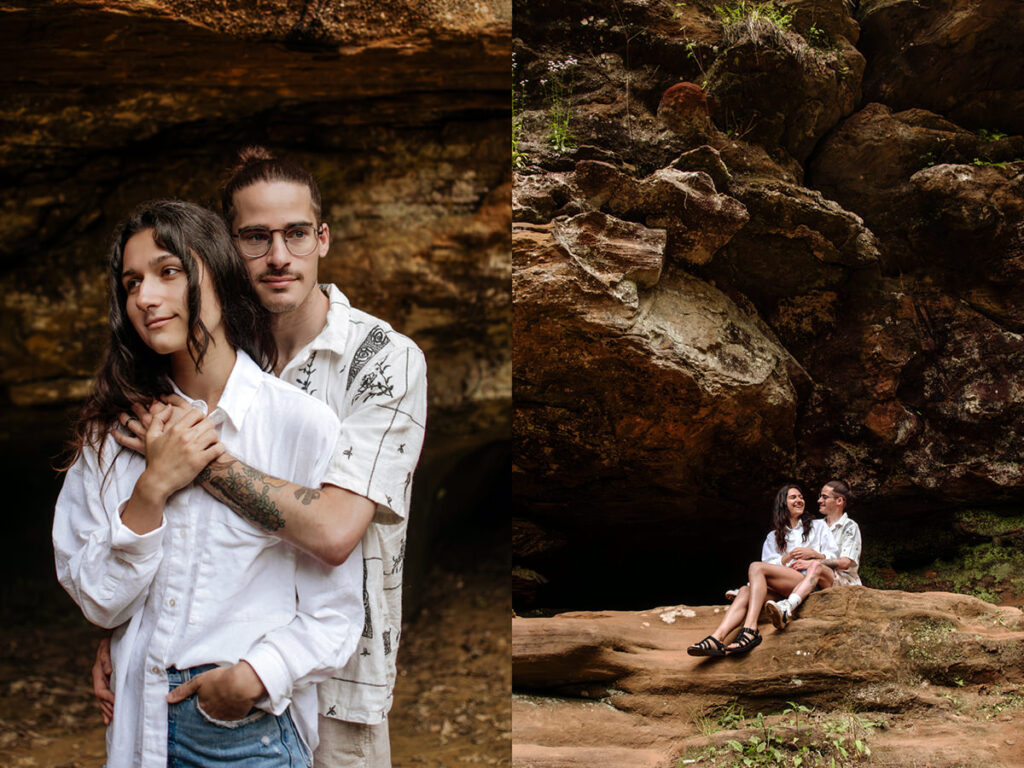 Old Mans Cave Hocking Hills Summer Engagement Portrait Session Elizabeth Nihiser Photography