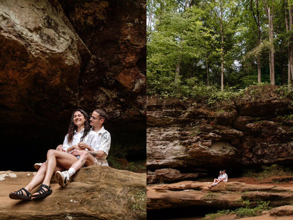 Old Mans Cave Hocking Hills Summer Engagement Portrait Session Elizabeth Nihiser Photography