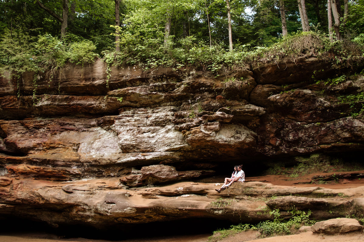 Old Mans Cave Hocking Hills Summer Engagement Portrait Session Elizabeth Nihiser Photography