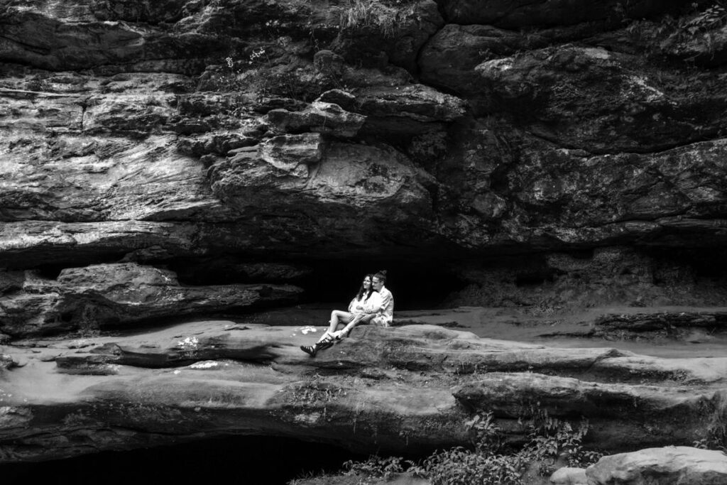 Old Mans Cave Hocking Hills Summer Engagement Portrait Session Elizabeth Nihiser Photography