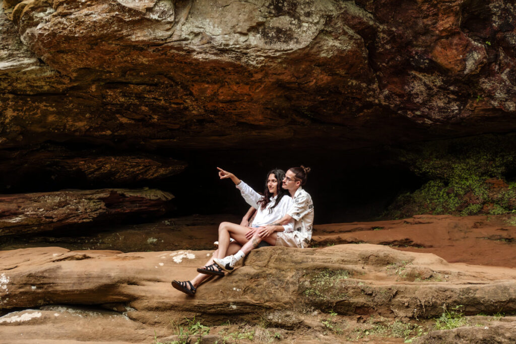 Old Mans Cave Hocking Hills Summer Engagement Portrait Session Elizabeth Nihiser Photography