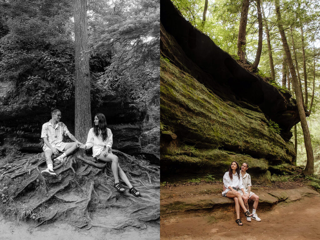 Old Mans Cave Hocking Hills Summer Engagement Portrait Session Elizabeth Nihiser Photography