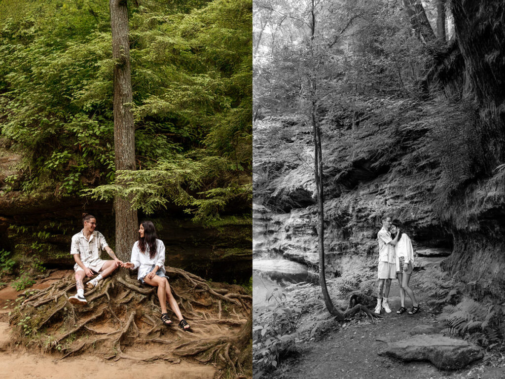 Old Mans Cave Hocking Hills Summer Engagement Portrait Session Elizabeth Nihiser Photography