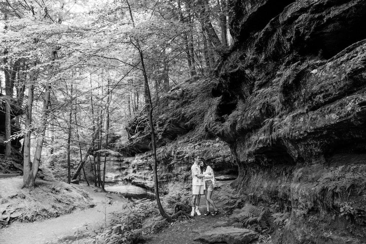 Old Mans Cave Hocking Hills Summer Engagement Portrait Session Elizabeth Nihiser Photography