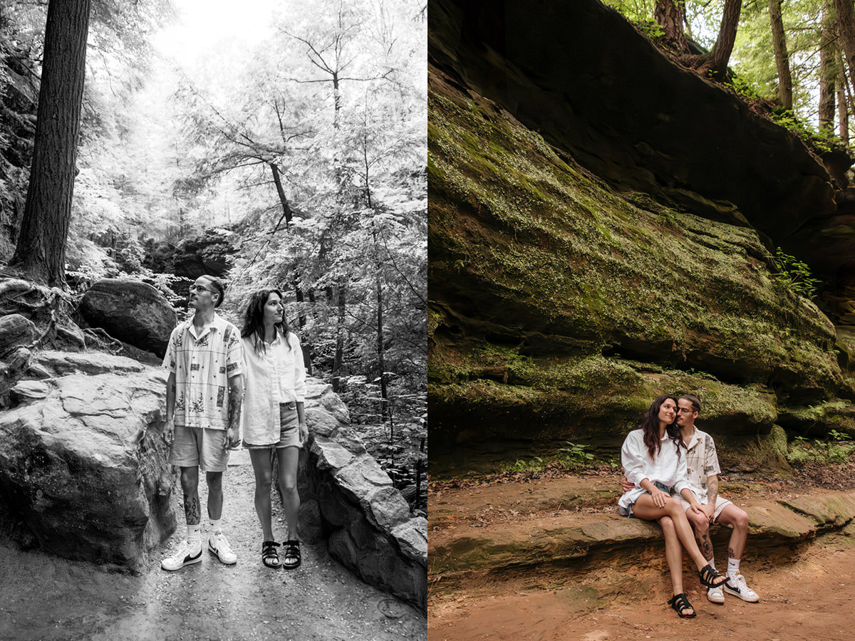 Old Mans Cave Hocking Hills Summer Engagement Portrait Session Elizabeth Nihiser Photography